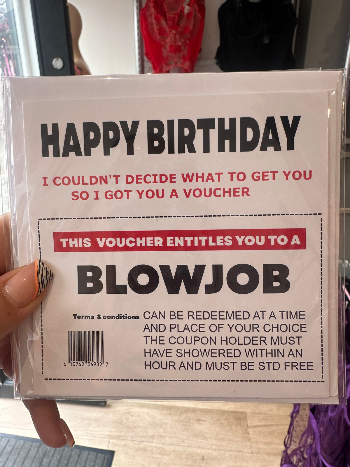 This Voucher Entitles You To A Blowjob Card