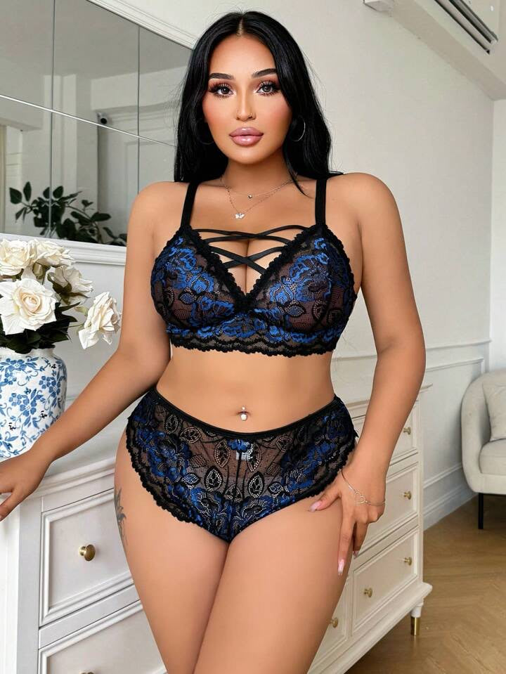 Cobalt Bralette & Matching Brief