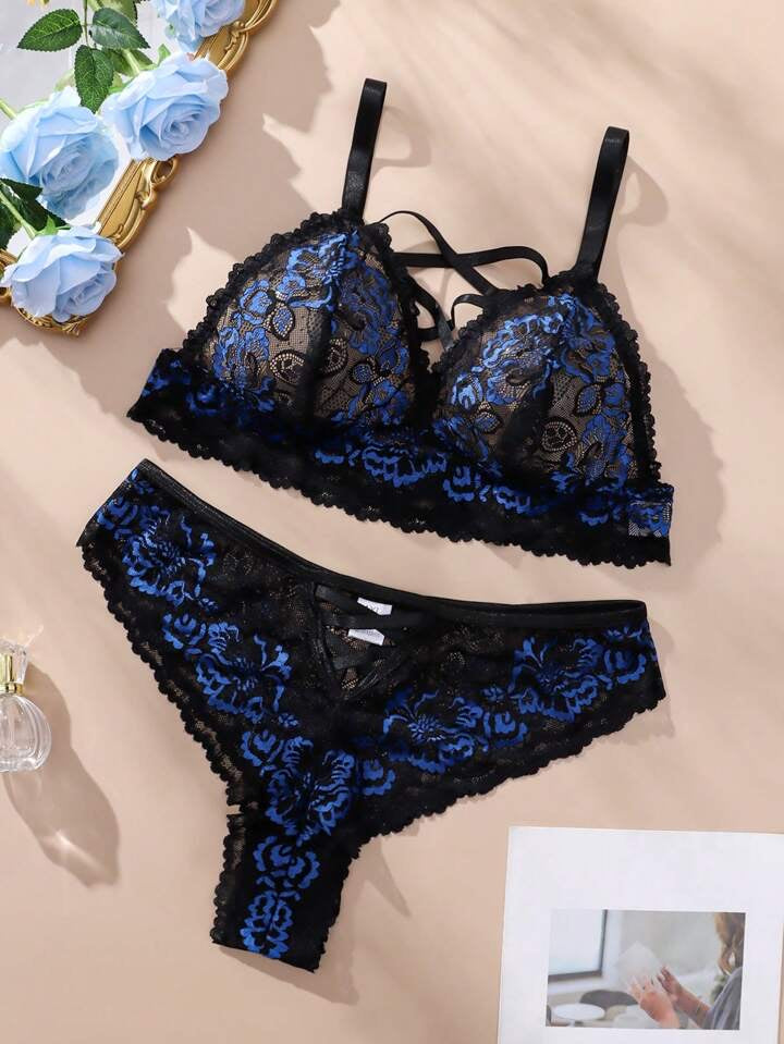 Cobalt Bralette & Matching Brief