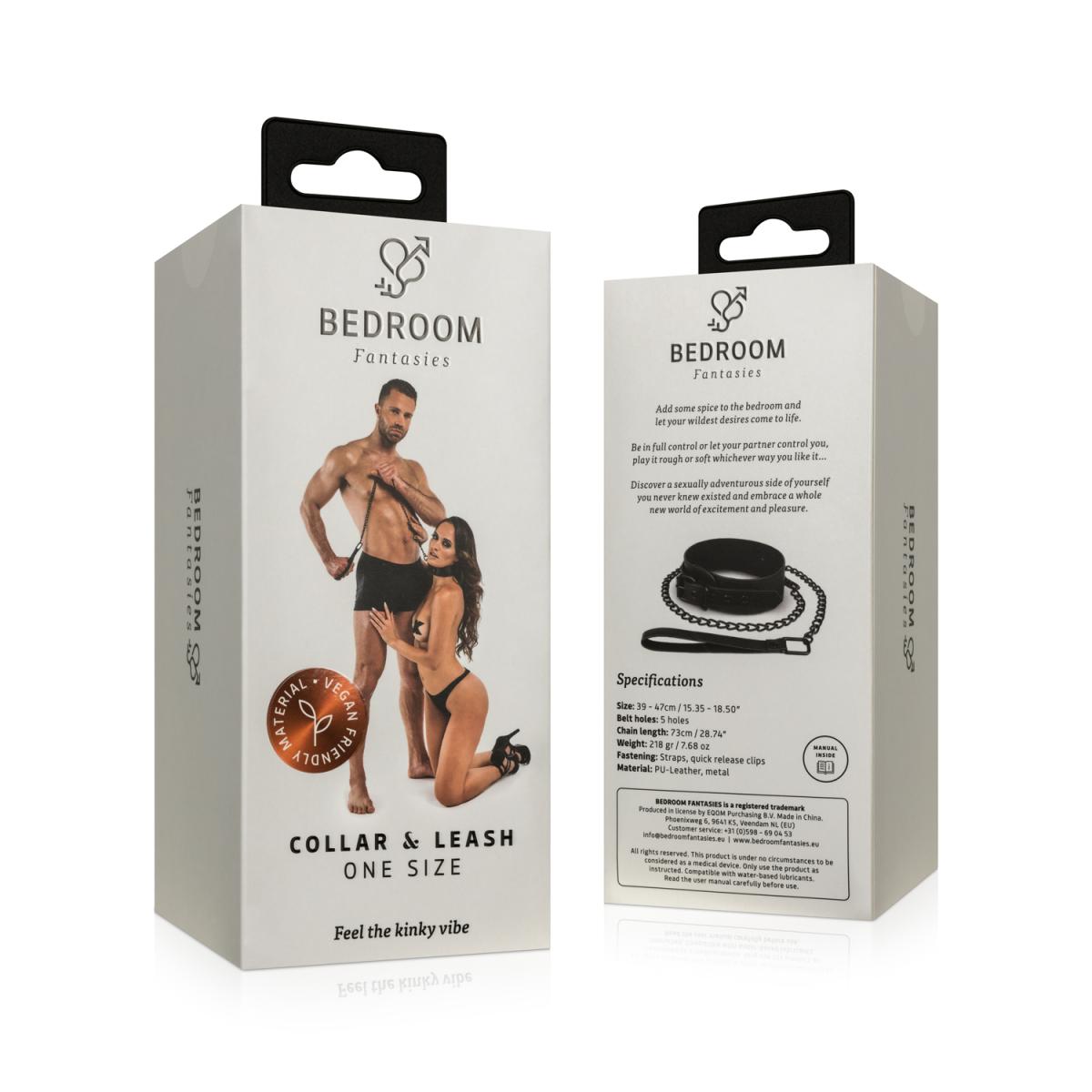 Faux Leather Collar & Leash