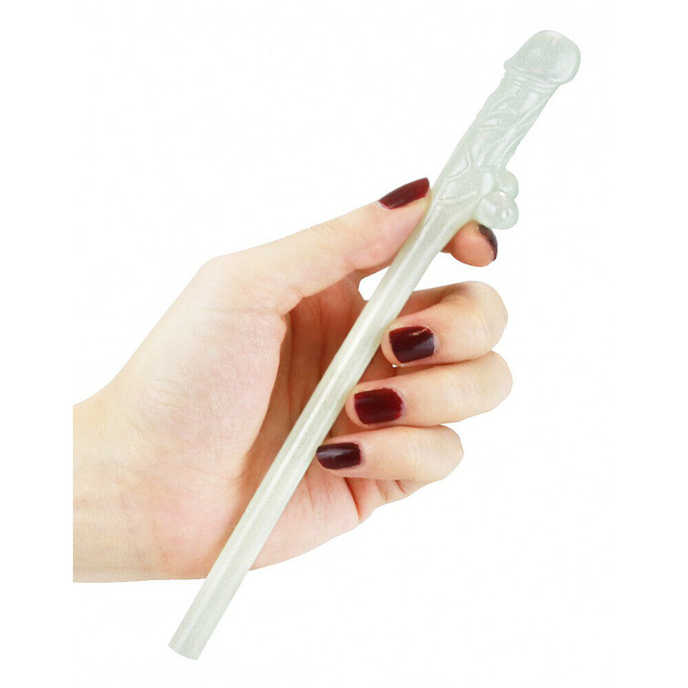 Pack Of 9 Willy Straws - Glow In The Dark