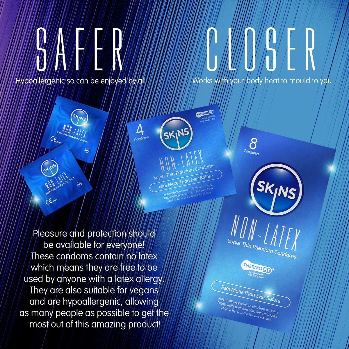 Skins Non Latex Super Thin 8 Pack Condoms