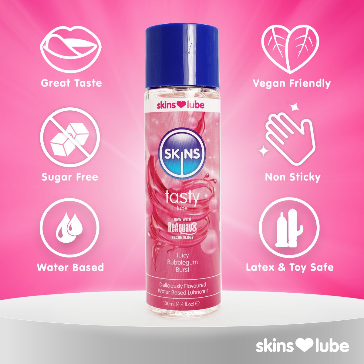 Skins Bubble Gum Water Based Lubricant 130ml