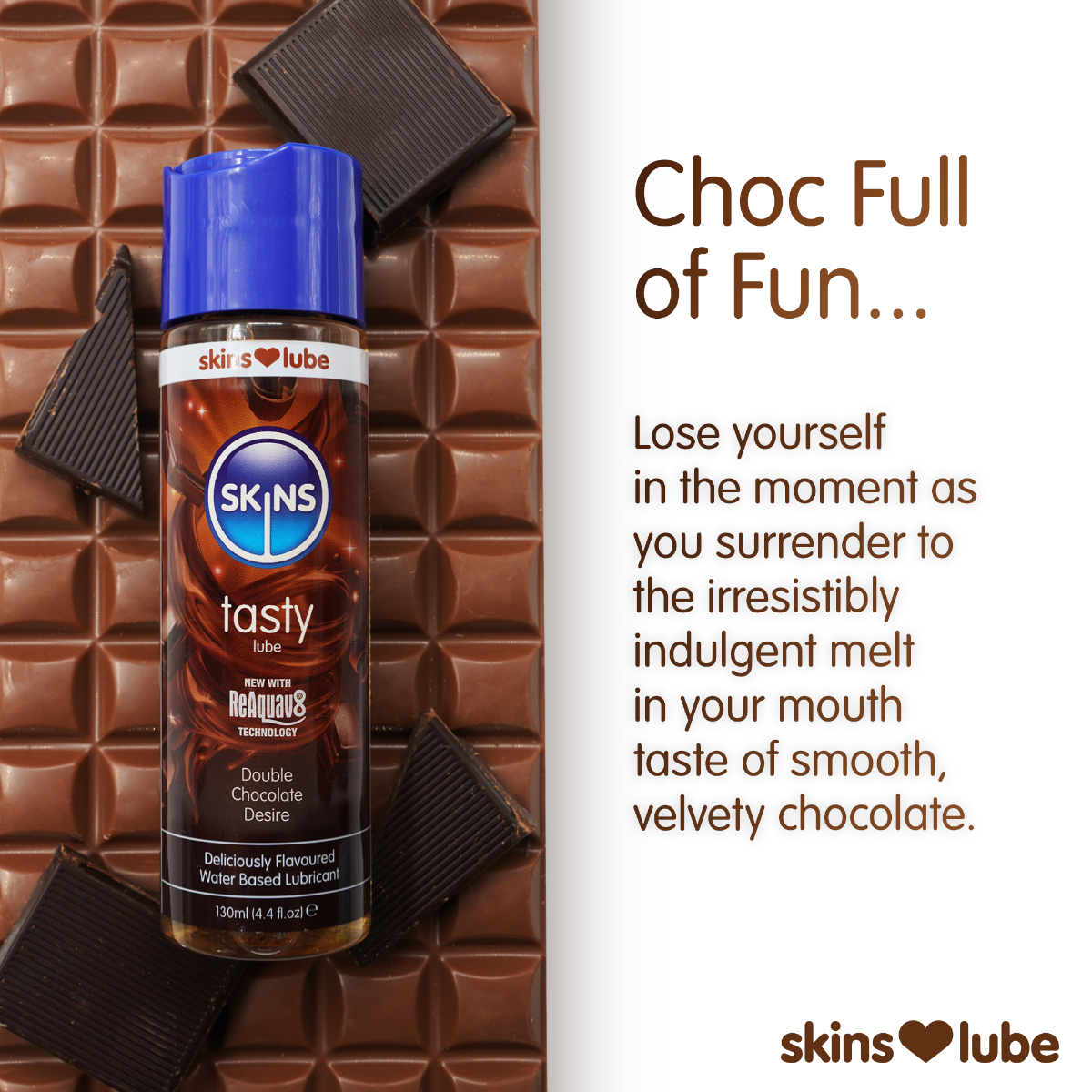 Skins Double Chocolate Water Based Lubricant 130ml
