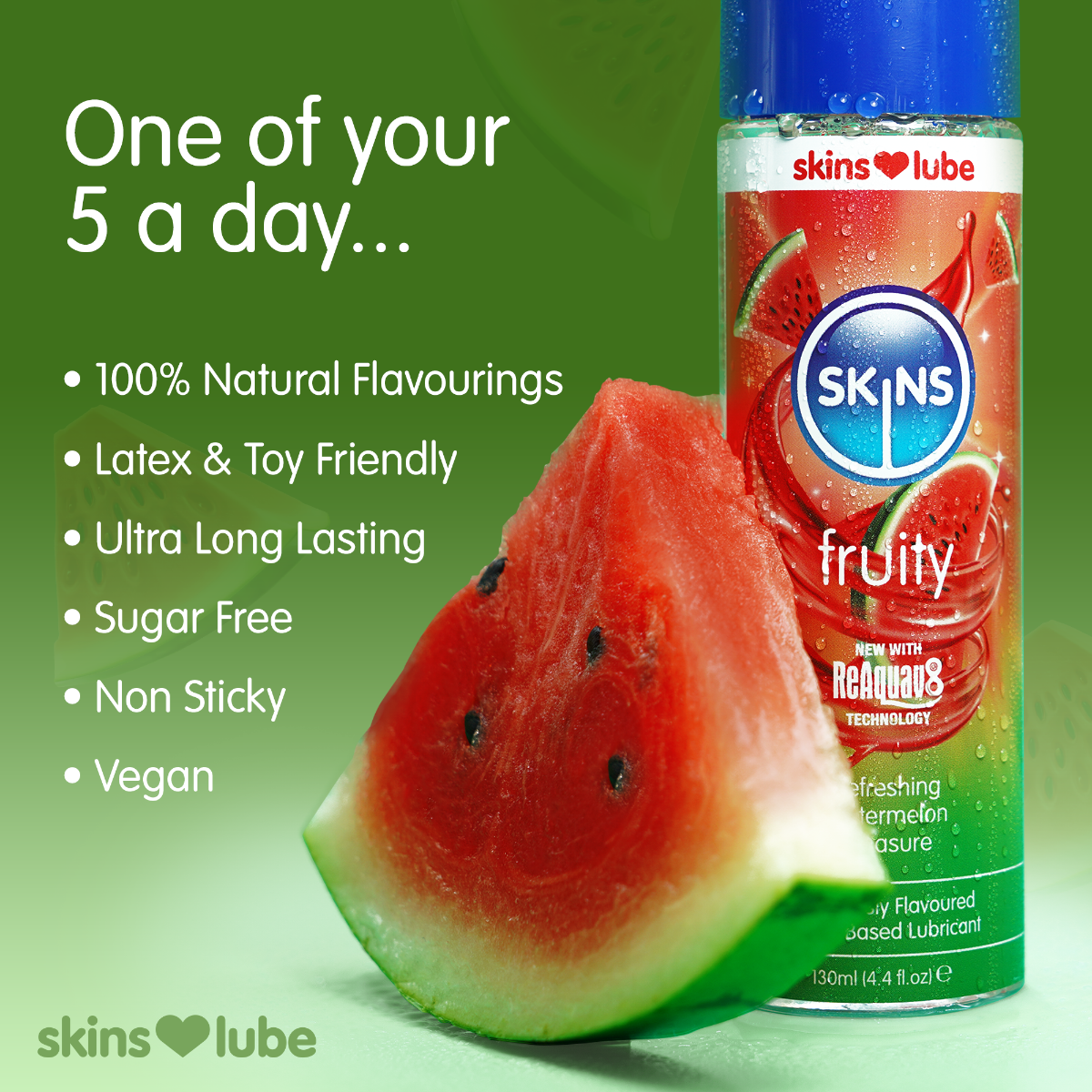 Skins Watermelon Water Based Lubricant 130ml