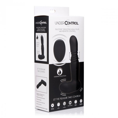 Thrusting & Warming Anal Plug With Remote