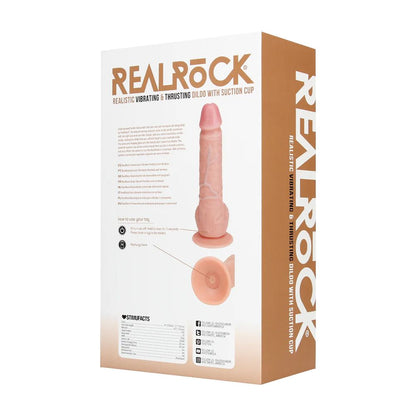 Real Rock 8 Inch Realistic Thrusting & Vibrating Suction Cup Dildo