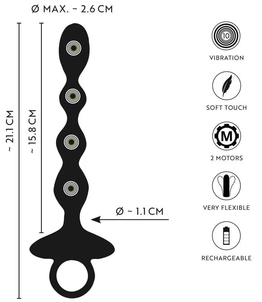 Flexible Vibrating Anal Beads