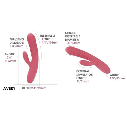 SVAKOM -Avery Thrusting Rabbit Pink