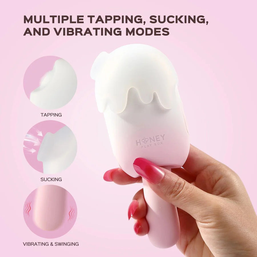 Honey Play Box - Cream Pop Stimulator 3 in 1 Vibrator