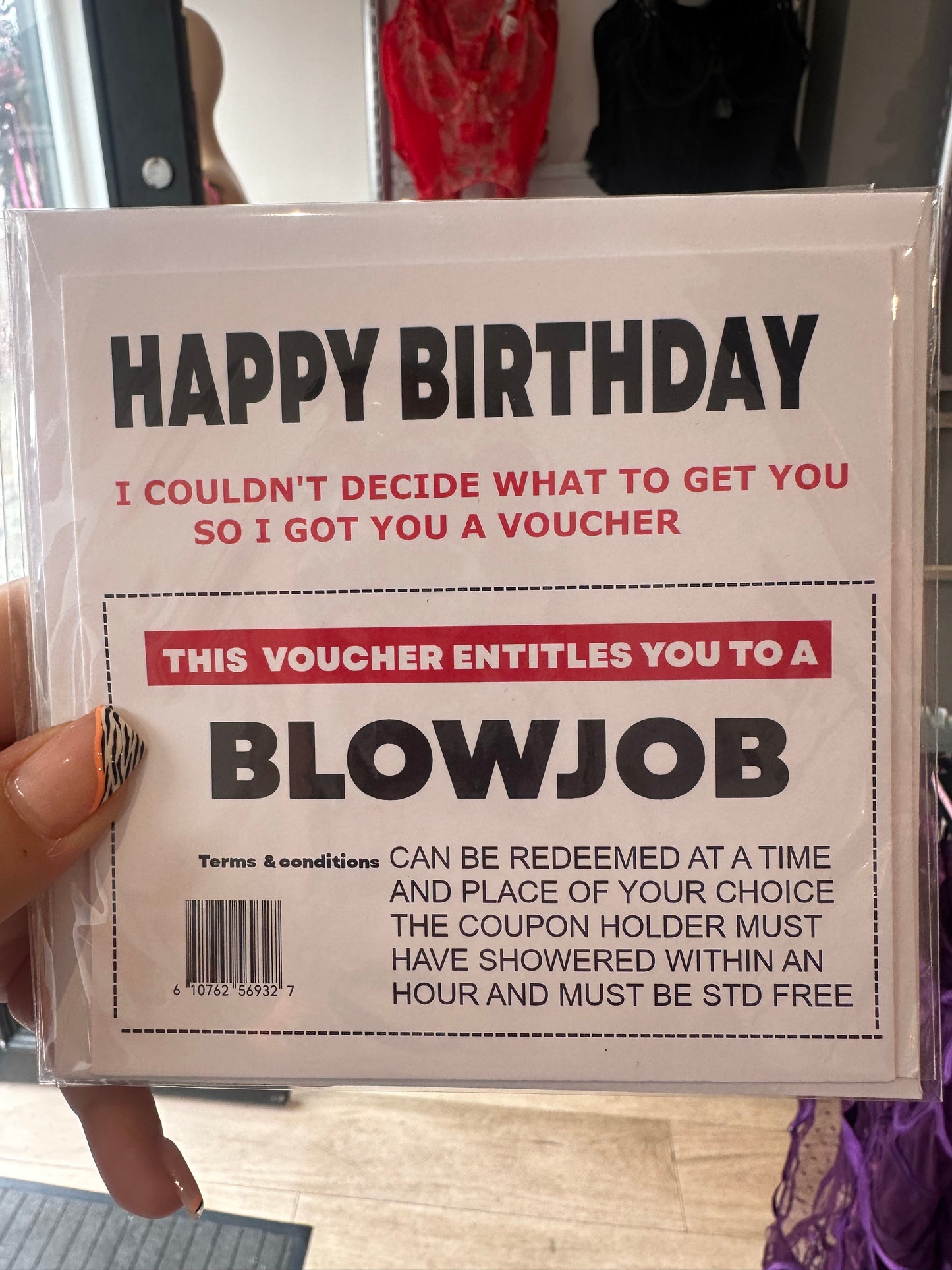 This Voucher Entitles You To A Blowjob Card