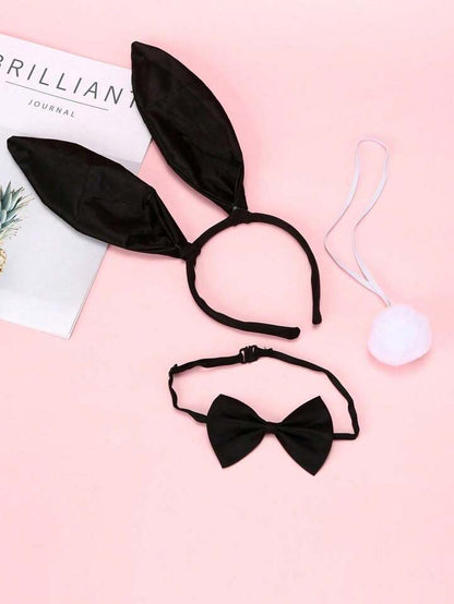 3 Piece Sexy Bunny Accesories Black