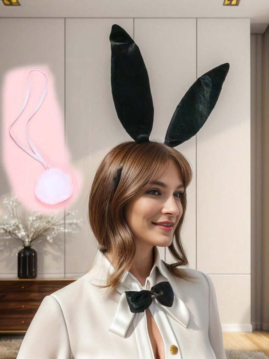 3 Piece Sexy Bunny Accesories Black