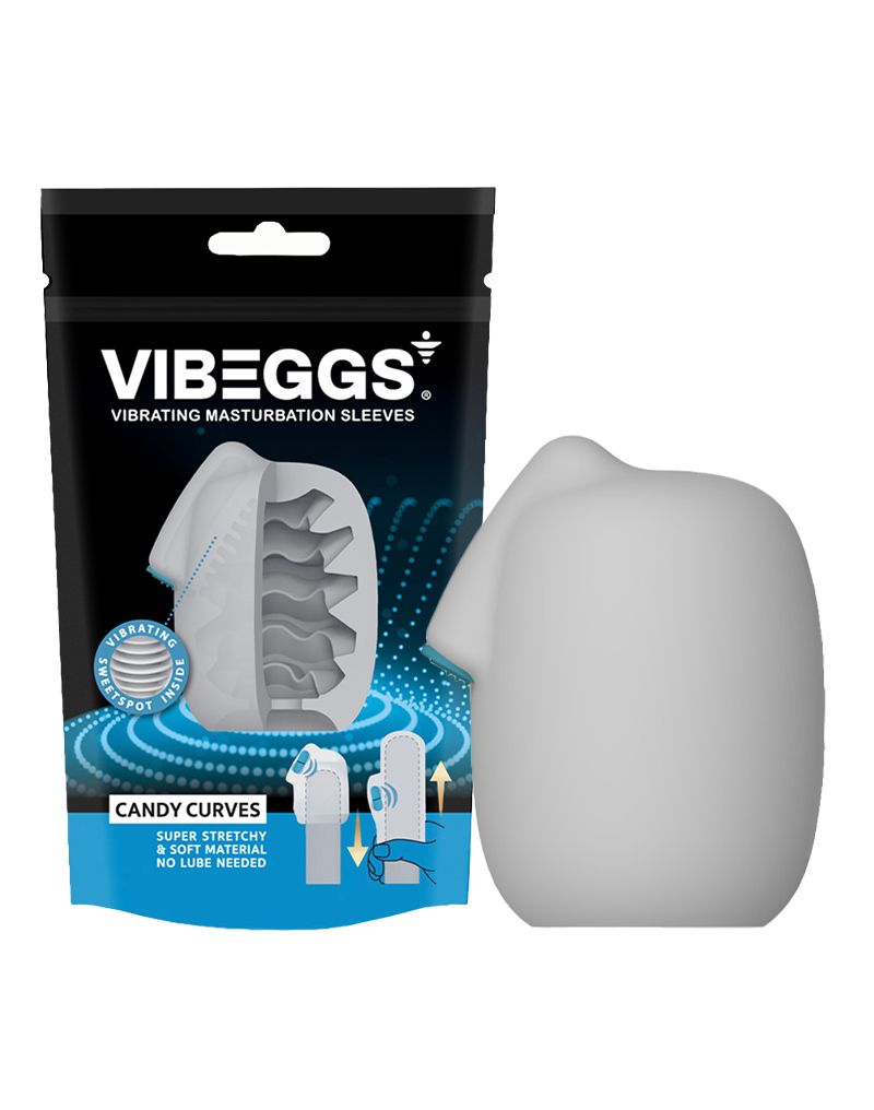 VibeEggs Vibrating Masturbator - Candy Curves