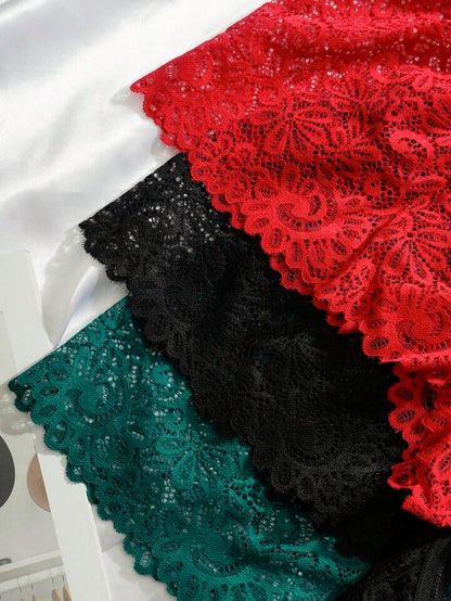 Crotchless Curvy Briefs 3 Piece Set