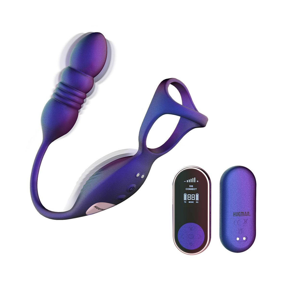 Hueman Deep Impact Cock & Ball Ring With Thrusting Prostate Vibrator