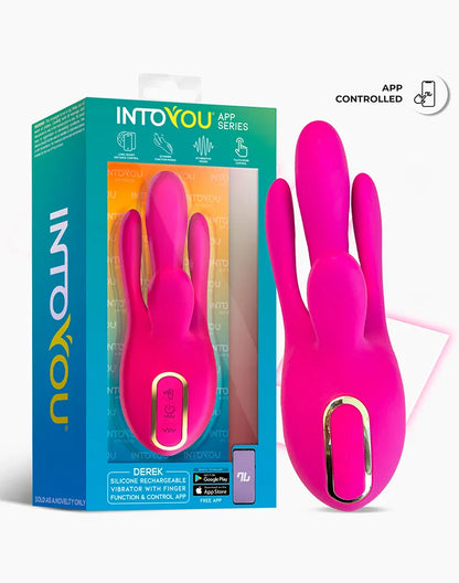 Derek - Vibrator With Finger Movement, 3 Motors & App Controlled