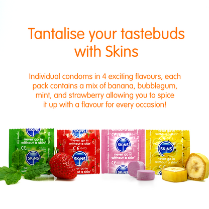 Skins Flavoured Condoms - Four Flavours
