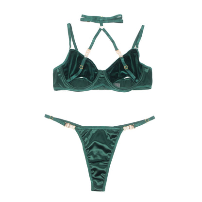 Hollow Cut Bra Set