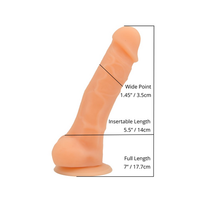 Loving Joy 7 Inch Realistic Siicone Dildo With Suction Cup