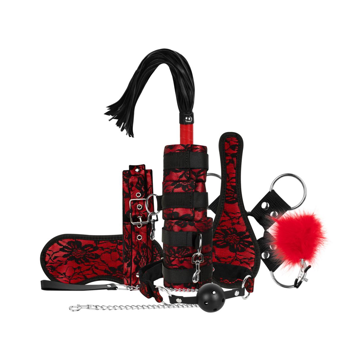 Lace & Leather Look BDSM Kit 9 Pieces