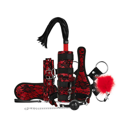 Lace & Leather Look BDSM Kit 9 Pieces