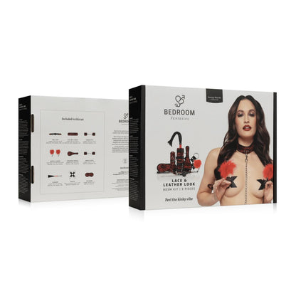Lace & Leather Look BDSM Kit 9 Pieces