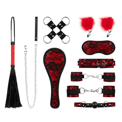 Lace & Leather Look BDSM Kit 9 Pieces