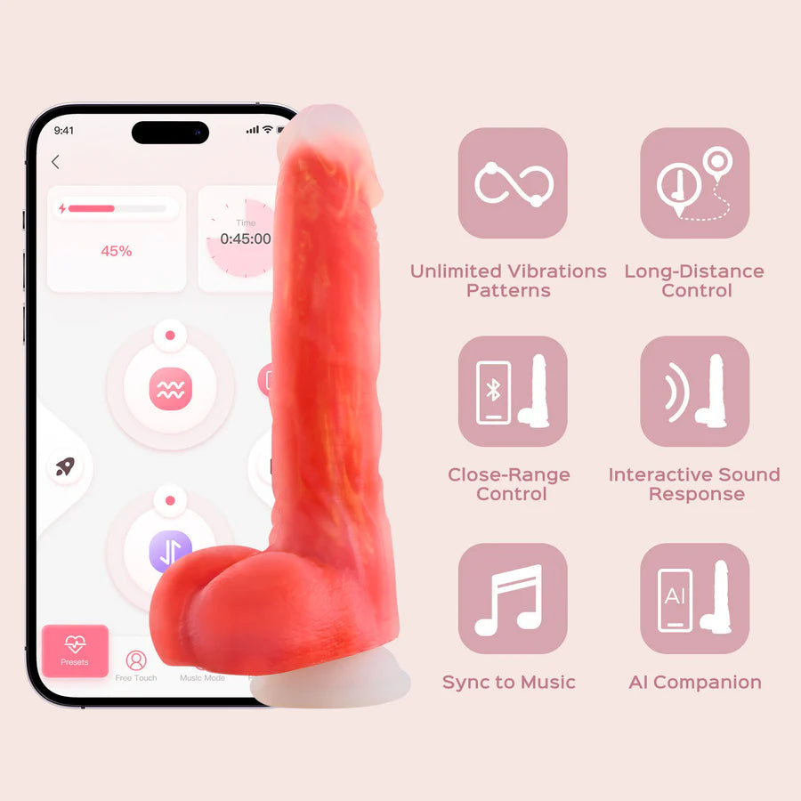 Honey Play Box - Noctura App Controlled Thrusting & Vibrating Dildo