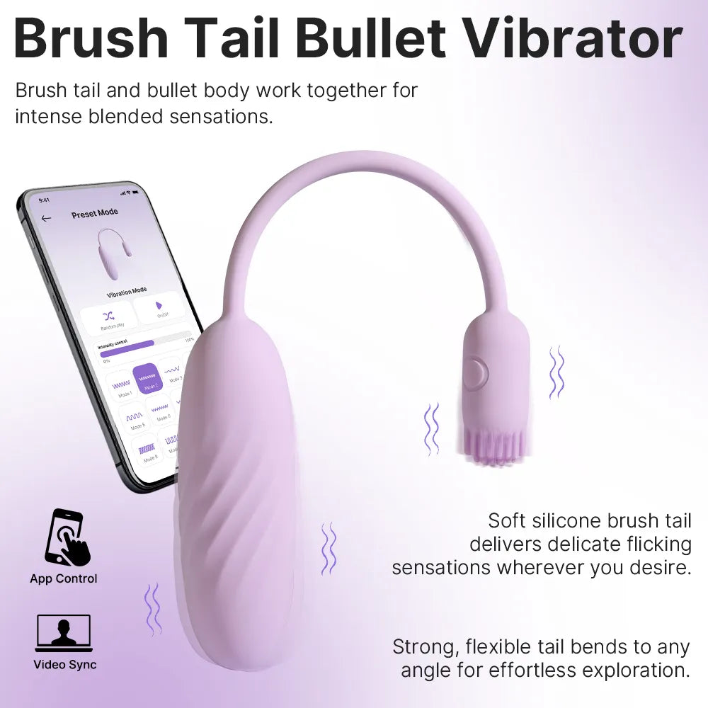 SVAKOM - Plume Brush Tail App Controlled Bullet/Egg