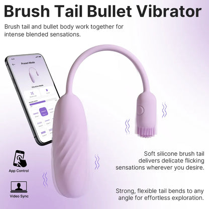 SVAKOM - Plume Brush Tail App Controlled Bullet/Egg
