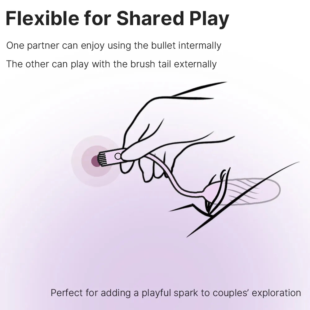 SVAKOM - Plume Brush Tail App Controlled Bullet/Egg