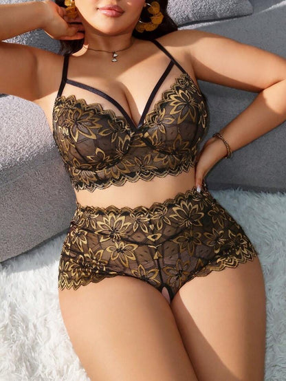Queen Crotchless 2 Piece Set