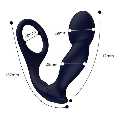 Remote Controlled Prostate Massager With Cock Ring