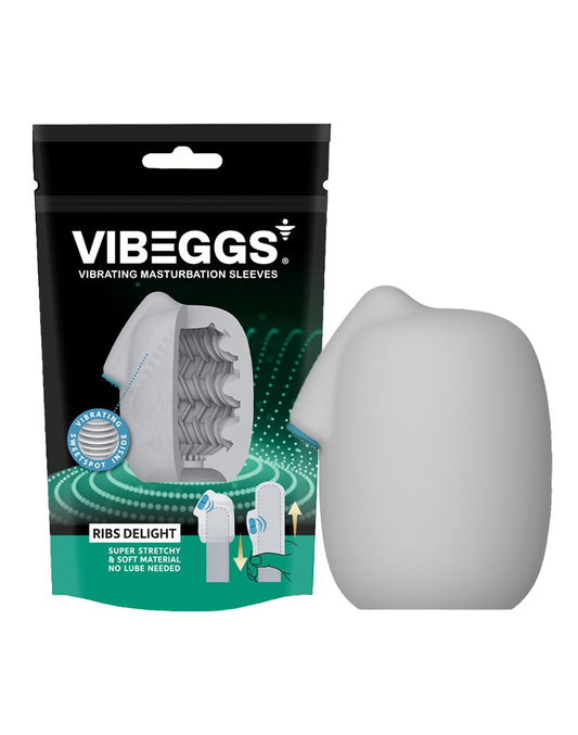 VibeEggs Vibrating Masturbator - Ribs Delight