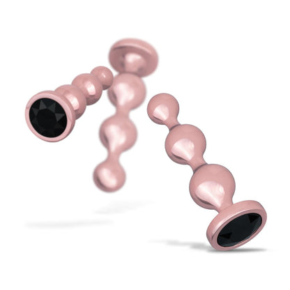 Rosy Gold Metal Butt Plug Set