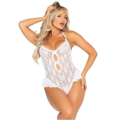 Lace Body With Bow & Ruffles