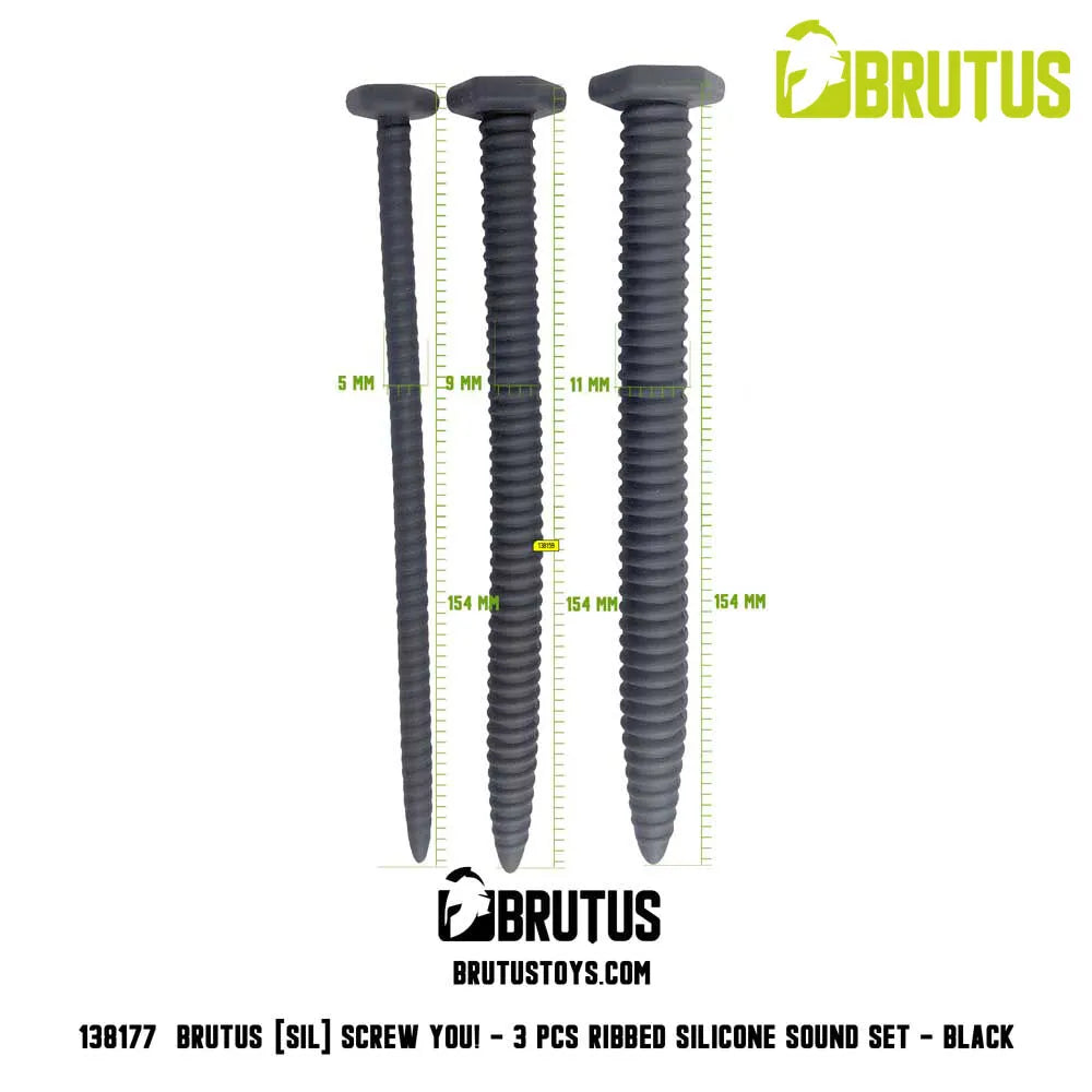 Screw You! 3 PC Ribbed Silicone Sounds Set