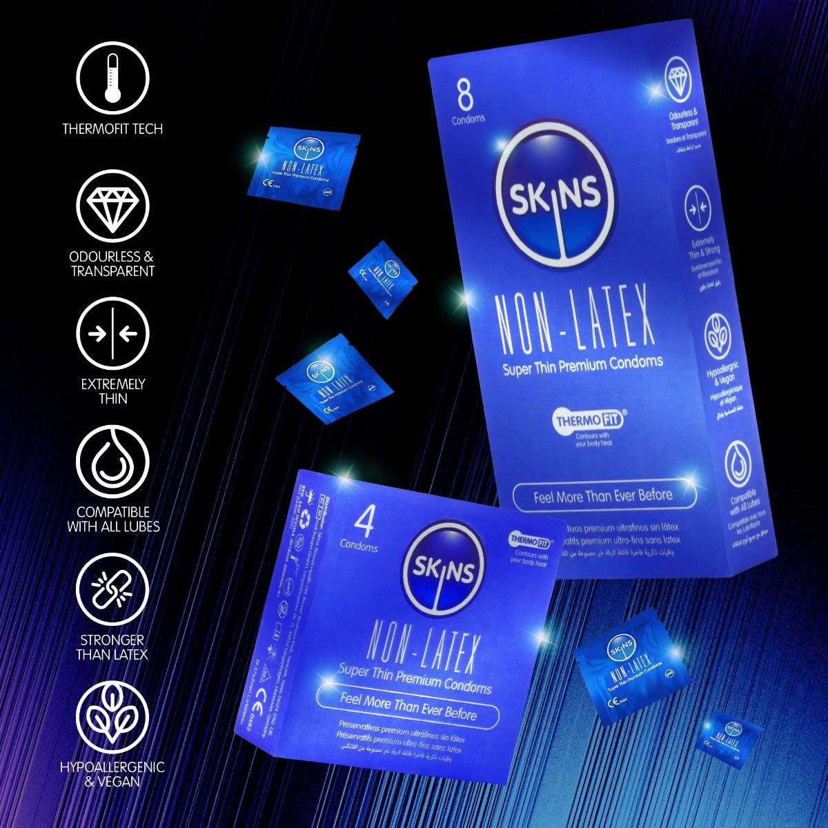 Skins Non Latex Super Thin 8 Pack Condoms