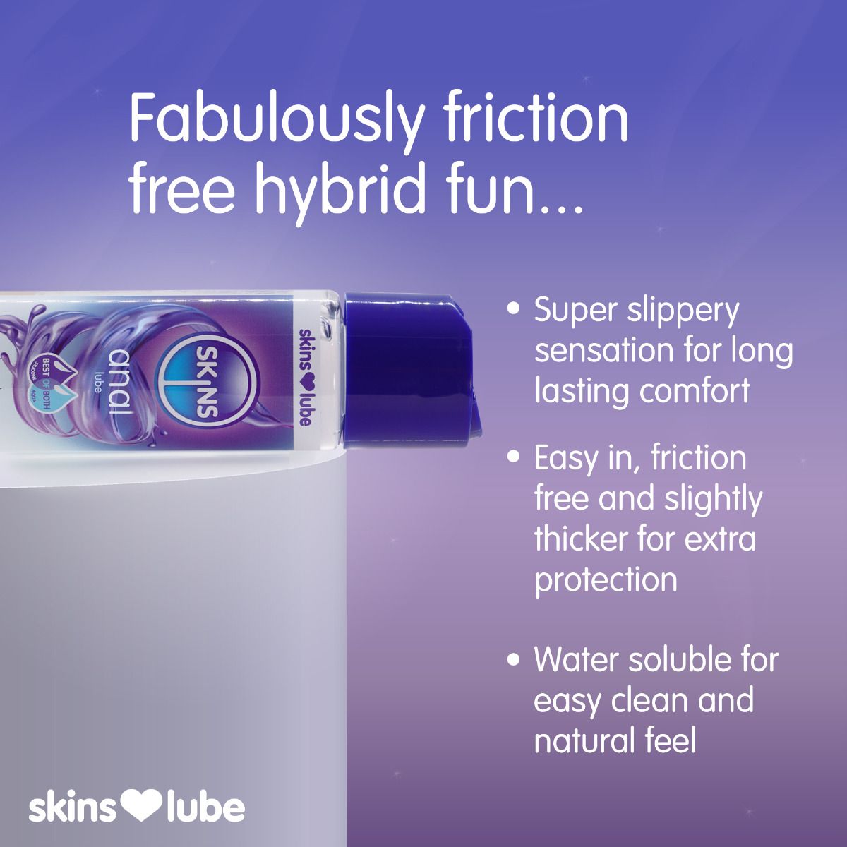 Skins Anal Hybrid Silicone & Water Based Lubricant 130ml