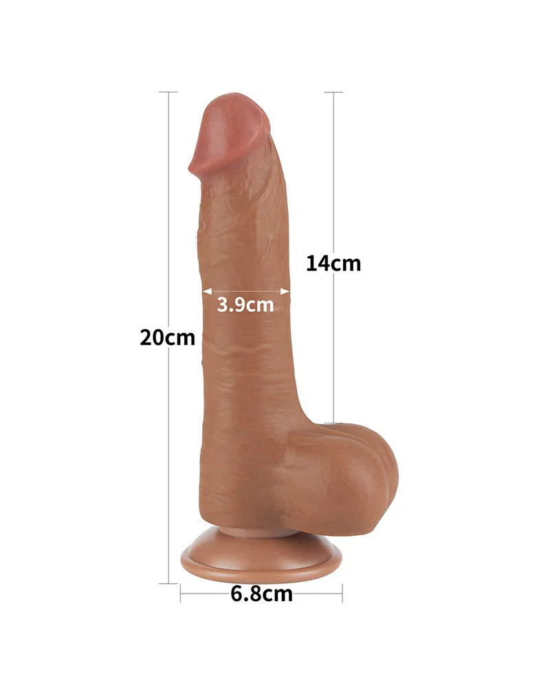 8 Inch Sliding Skin Dildo With Suction Cup