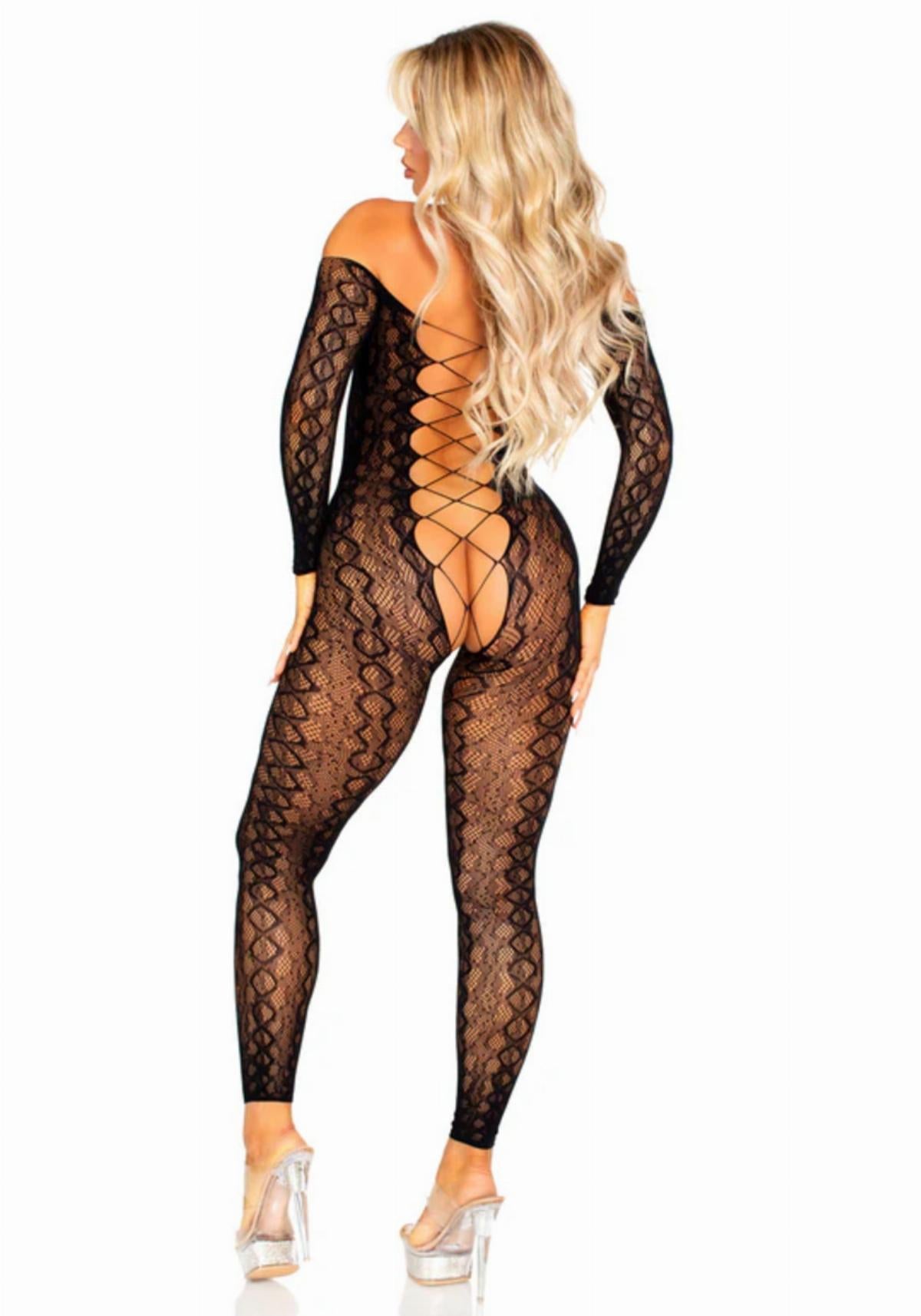 Exotic Snake Crotchless Bodystocking