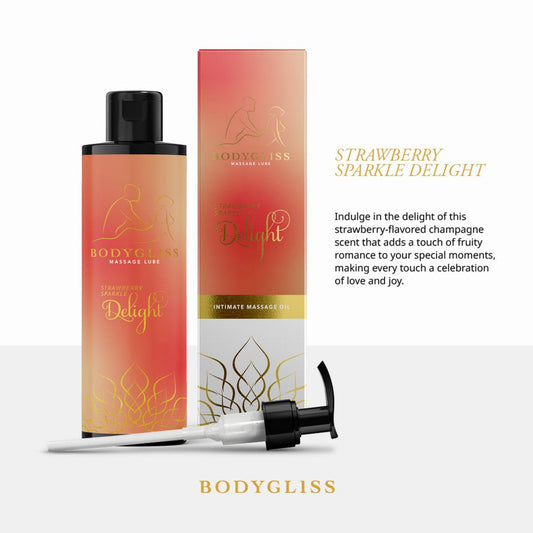 Bodygliss - Massage Oil & Lubricant - Strawberry Sparkle