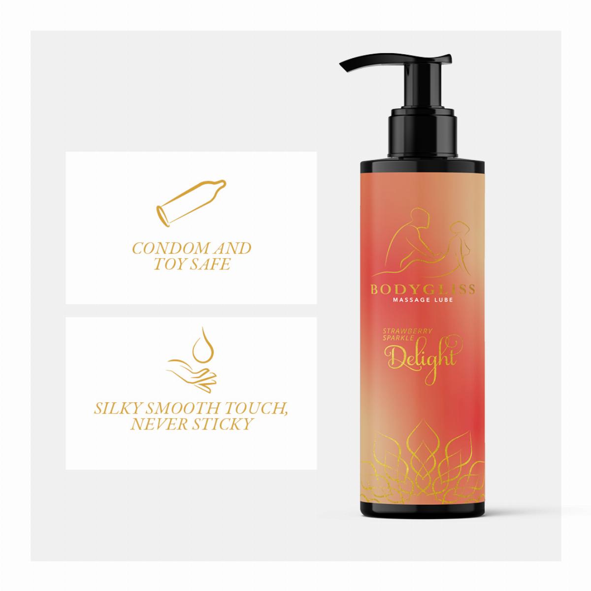 Bodygliss - Massage Oil & Lubricant - Strawberry Sparkle