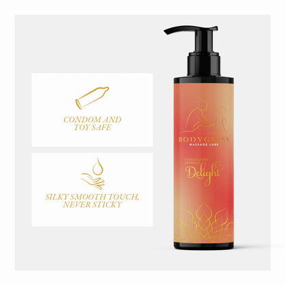 Bodygliss - Massage Oil & Lubricant - Strawberry Sparkle