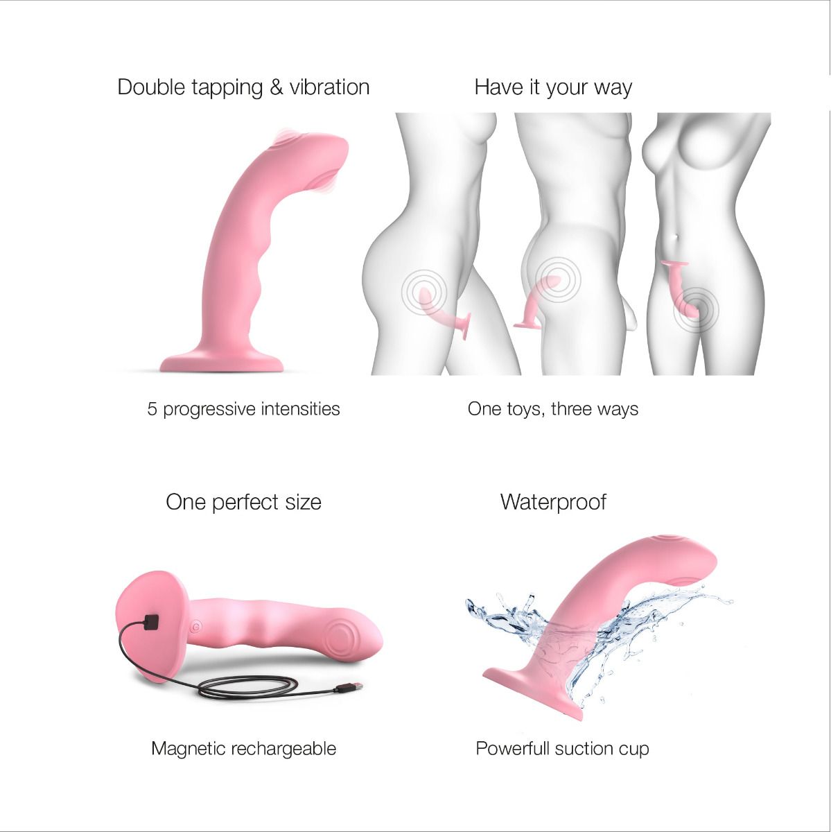 Tapping Dildo With Suction Cup