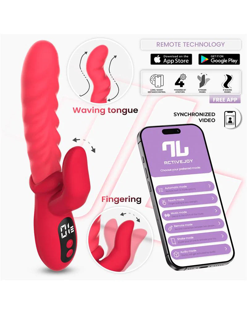Tingly Rabbit - Waving Internally & Finger Tap On Clit & App Controlled