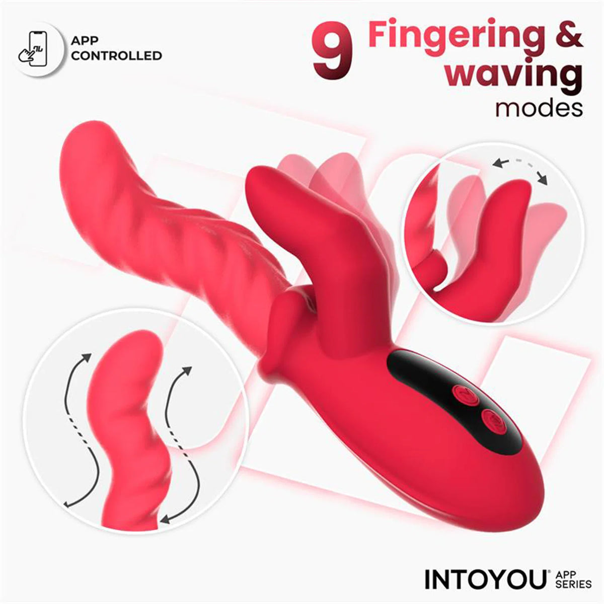 Tingly Rabbit - Waving Internally & Finger Tap On Clit & App Controlled