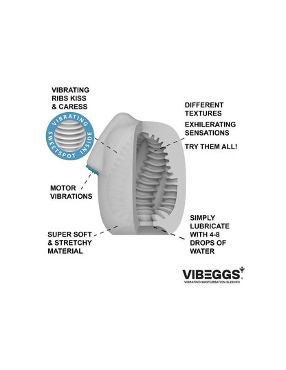 VibeEggs Vibrating  Masturbator - Twisty Tongues
