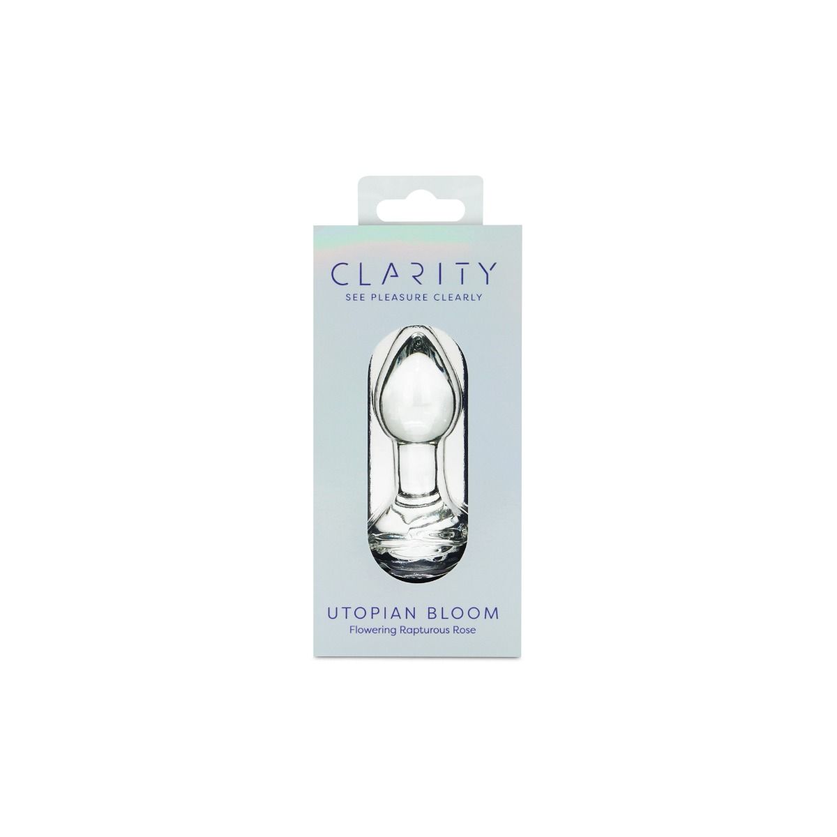Clarity Utopian Bloom Glass Butt Plug